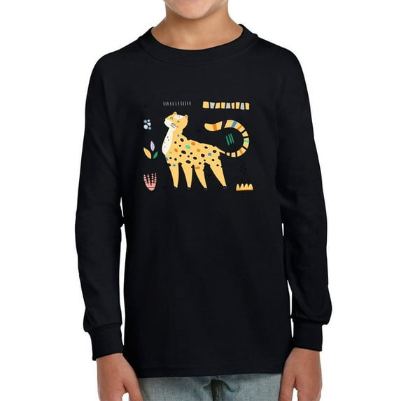 Funny Kids Cheetah Drawing Long Sleeve Toddler -Image by Shutterstock, 3 Toddler