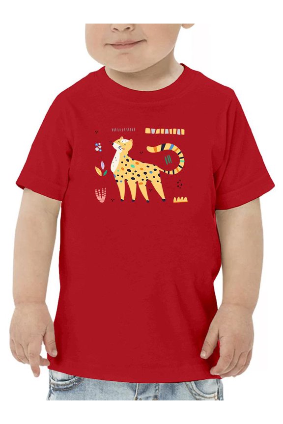 Funny Kids Cheetah Drawing T-Shirt Toddler -Image by Shutterstock, 2 Toddler