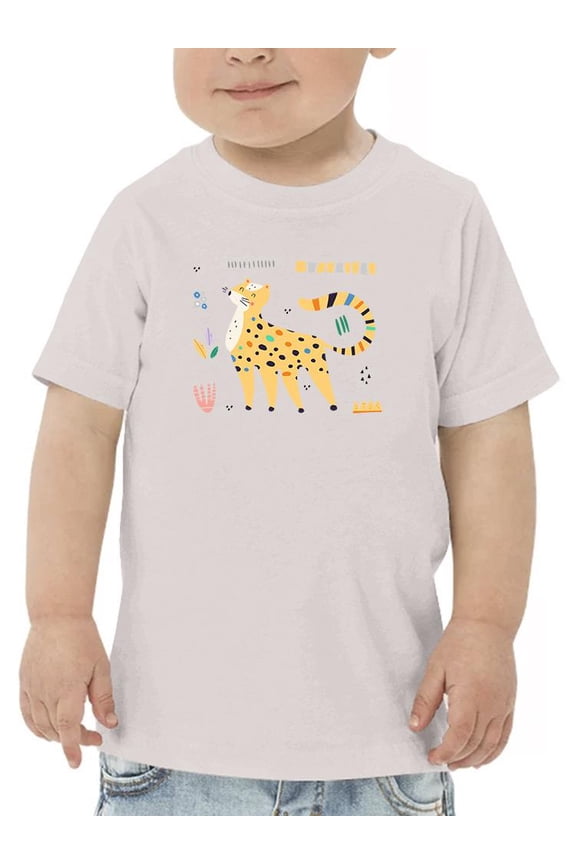 Funny Kids Cheetah Drawing T-Shirt Toddler -Image by Shutterstock,  3 Toddler