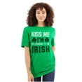 thumbnail image 1 of Funny Kiss Me I'm Irish St Patricks Men's Graphic T Shirt Tees Brisco Brands S, 1 of 6