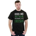 thumbnail image 1 of Funny Kiss Me I'm Irish St Patricks Men's Graphic T Shirt Tees Brisco Brands S, 1 of 5