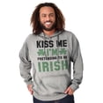 thumbnail image 1 of Funny Kiss Me I'm Irish St Patricks Unisex Plus Fleece Graphic Hoodie Brisco Brands 2X, 1 of 3