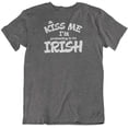 thumbnail image 1 of Funny Kiss Me I'm Pretending to be Irish Shamrock T-Shirt Gifts for Men & Women Dark Gray Heather, 1 of 8