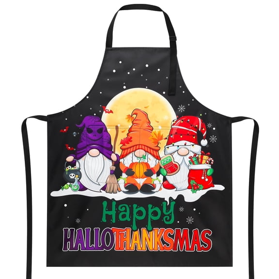 Funny Kitchen Apron with Gnomes Design for Adults