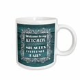thumbnail image 1 of 3drose, Funny Kitchen Design in Teal Wood Effect- Not Real Wood, 15oz Mug, 1 of 6