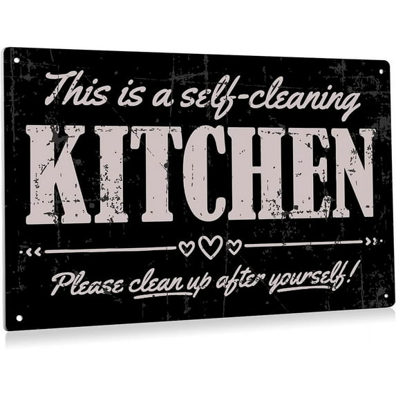 Funny Kitchen Metal Tin Sign Wall Decor Vintage Kitchen Sign for Home Bar Kitchen Decoration Gifts