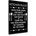 thumbnail image 1 of Funny Kitchen Rules Metal Tin Sign Wall Art Decor Vintage Sign for Home Café Bar Decor Gifts - Black, 1 of 5
