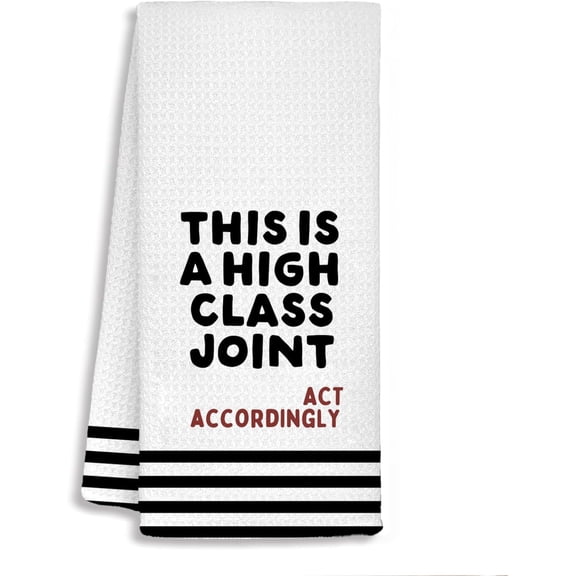 Funny Kitchen Towels, Funny Dish Tea Towels, Trendy Retro This is a High Class Joint Decorative Hand Towels for Kitchen Bathroom Decor, 16x24 Inch