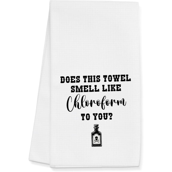 Funny Kitchen Towels Gifts for Women Men, Gothic Dish Towels for Kitchen Bathroom Decor (16x24 inches)