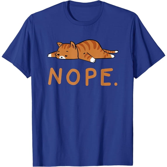Funny Kitten Nope Lazy Orange Cat Lovers Gift Unisex T-Shirt for Men Women Kids Toddler