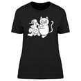 thumbnail image 1 of Funny Kitten Playing With Paper T-Shirt Women -Image by Shutterstock, Female Medium, 1 of 2