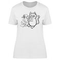 thumbnail image 1 of Funny Kitten Playing With Paper T-Shirt Women -Image by Shutterstock, Female Small, 1 of 2