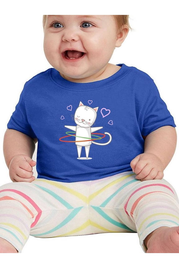 Funny Kitten W Hula Hoops T-Shirt Infant -Image by Shutterstock,  18 Months