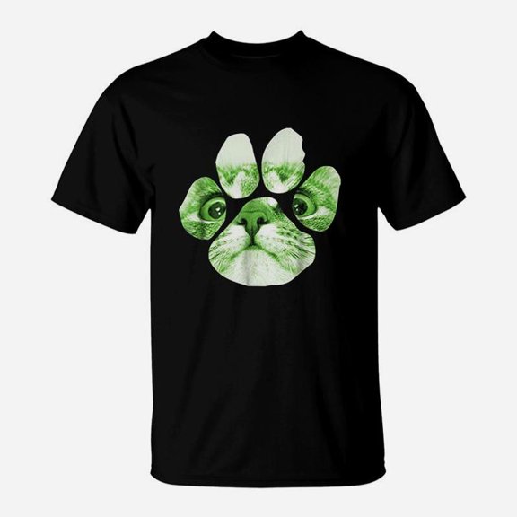 Funny Kitty Cat Paw Print Face For Cat Mommies TShirt