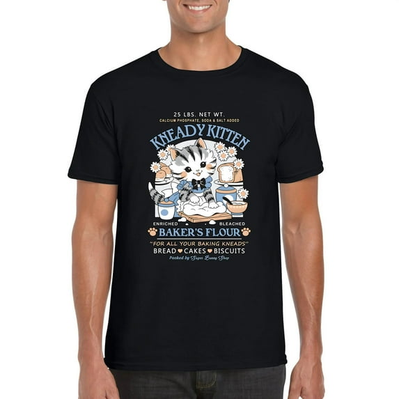 Funny Kneady Kitten Cat Lover Baker Pun Graphic Humor Unisex T-Shirt