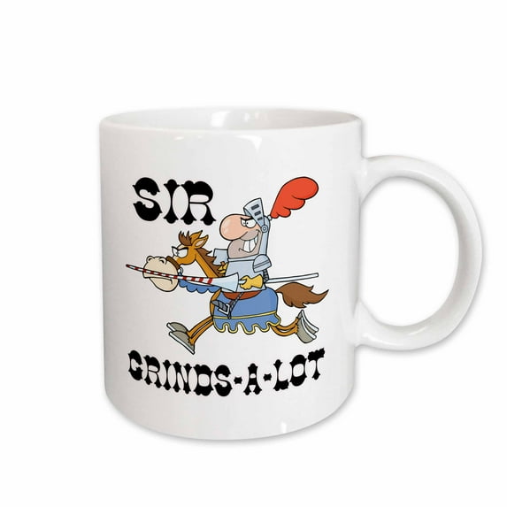 3drose, Funny Knight Sir Grinds a Lot, 15oz Mug