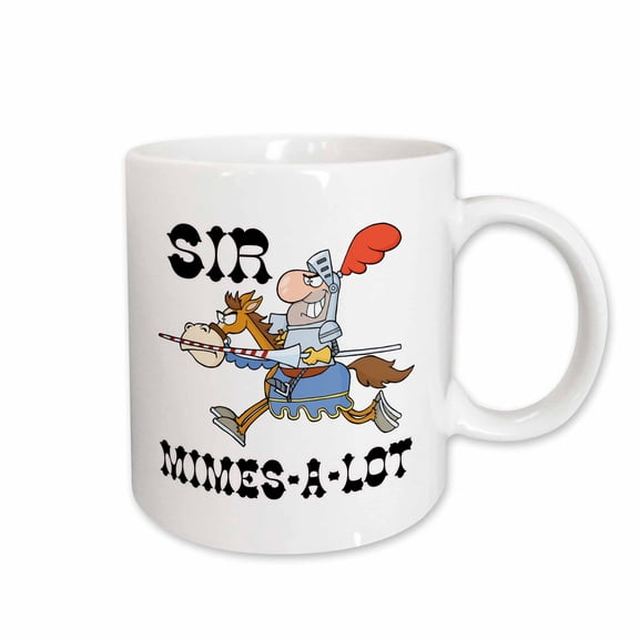 3drose, Funny Knight Sir Mimes a Lot, 11oz Mug