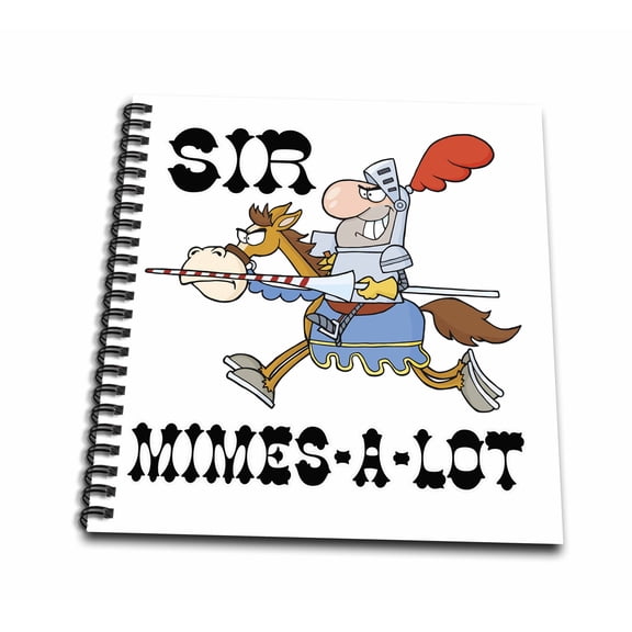 3dRose, Funny Knight Sir Mimes A Lot, Mini Notepad 4 x 4 inch