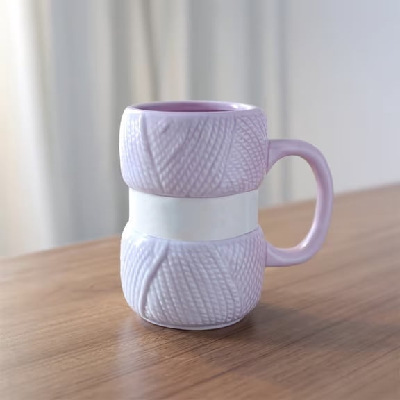 Funny Knit Ceramic Coffee Mug - 425ml/14.37oz - Whimsical Gift for Coffee and Tea Lovers
