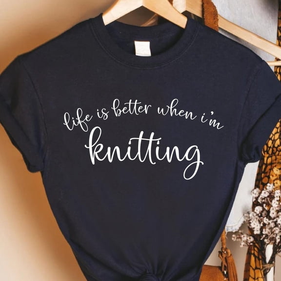 Funny Knitter Hobby Comfort Colors Tee | Best Gift for Mom & Grandma