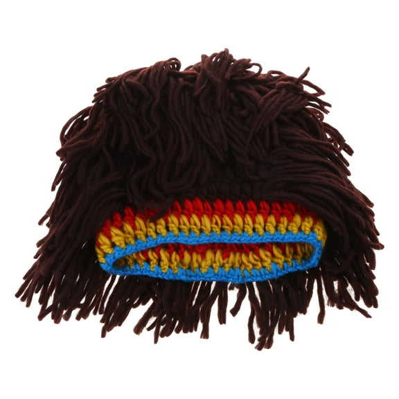 Funny Knittings Hat Caps Beard Hat Warm Winter Hat Rastas Wigs Beanied Hat with Dreadlocks for Women