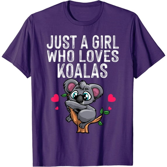 Funny Koala Bear for Australian Animal Hearts Softstyle Unisex T-Shirt,Purple Color,Size YS