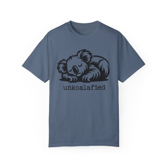 Funny Koala Emote Nap Unkoalafied Unisex Comfort Colors Unisex Shirt