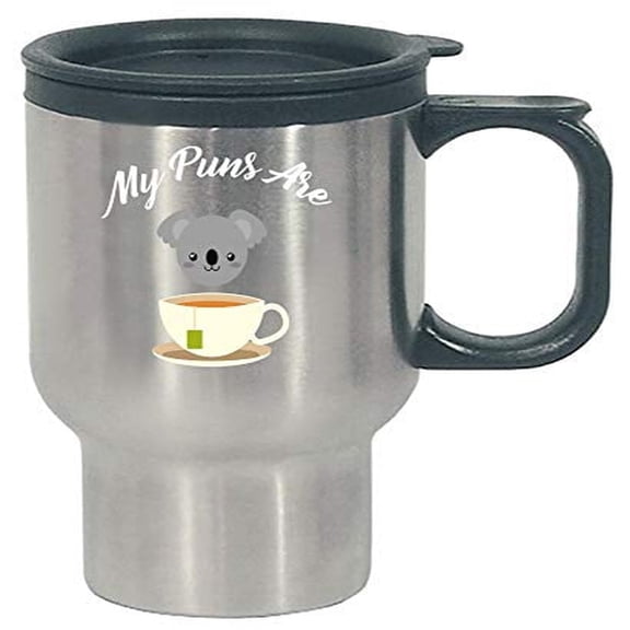 Funny Koala Travel Mug - Quality Puns & Cuddly Design - Stainless Steel