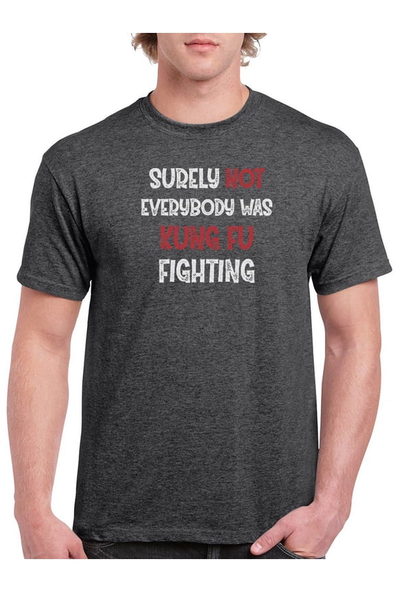 Funny Kung Fu Fighting Quote T-Shirt Men -Smartprints Designs, Male 3X-Large