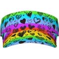 thumbnail image 1 of Funny LGBT Gay Pride Sports Sun Visor Hats Women Men Wide Brim Hat Summer Adjustable Beach Sun Hat Outdoor Cap, 1 of 8
