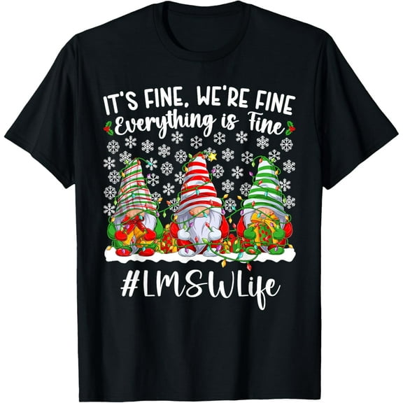 Funny LMSW Christmas Licensed Master Social Worker Xmas T-Shirt