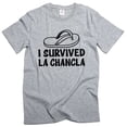 thumbnail image 1 of Funny La Chancla t-shirt mom grandma with slipper humorous spanish childhood tee shirt (X-Large Grey), 1 of 6