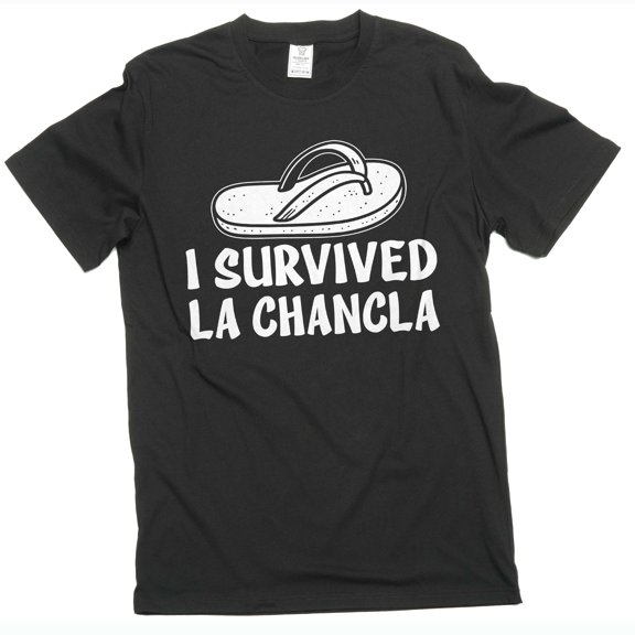 Funny La Chancla t-shirt mom grandma with slipper humorous spanish childhood tee shirt (XX-Large Black)