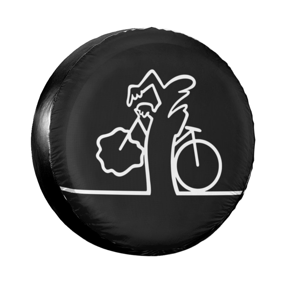 Funny La Linea Biking Spare Tire Cover Bag Pouch for Pajero Animation