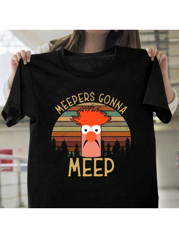 Funny Lab Assistant Beaker Science Humor Meep Quote Graphic Unisex T-Shirt, for men & women, up to size 5XL.