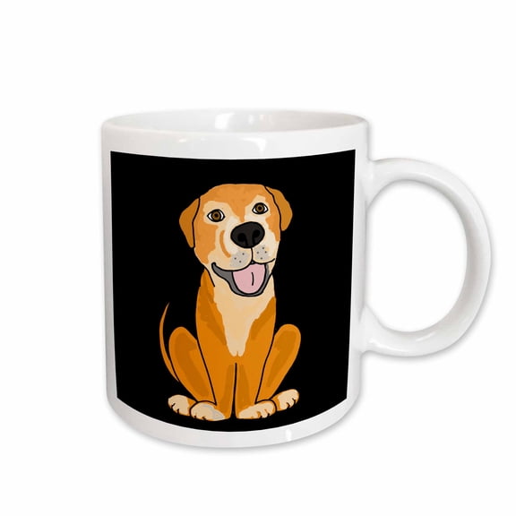 3drose, Funny Lab Mix Rescue Dog Cartoon, 15oz Mug