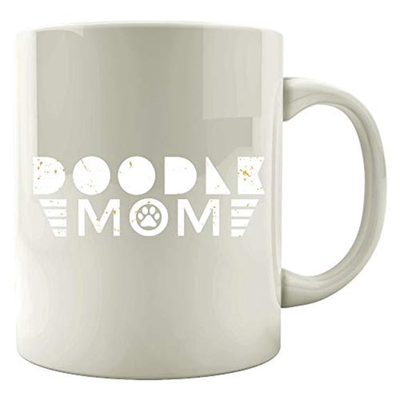 Doodle Mom 11 oz Coffee Mug - Funny Labradoodle White Ceramic Gift