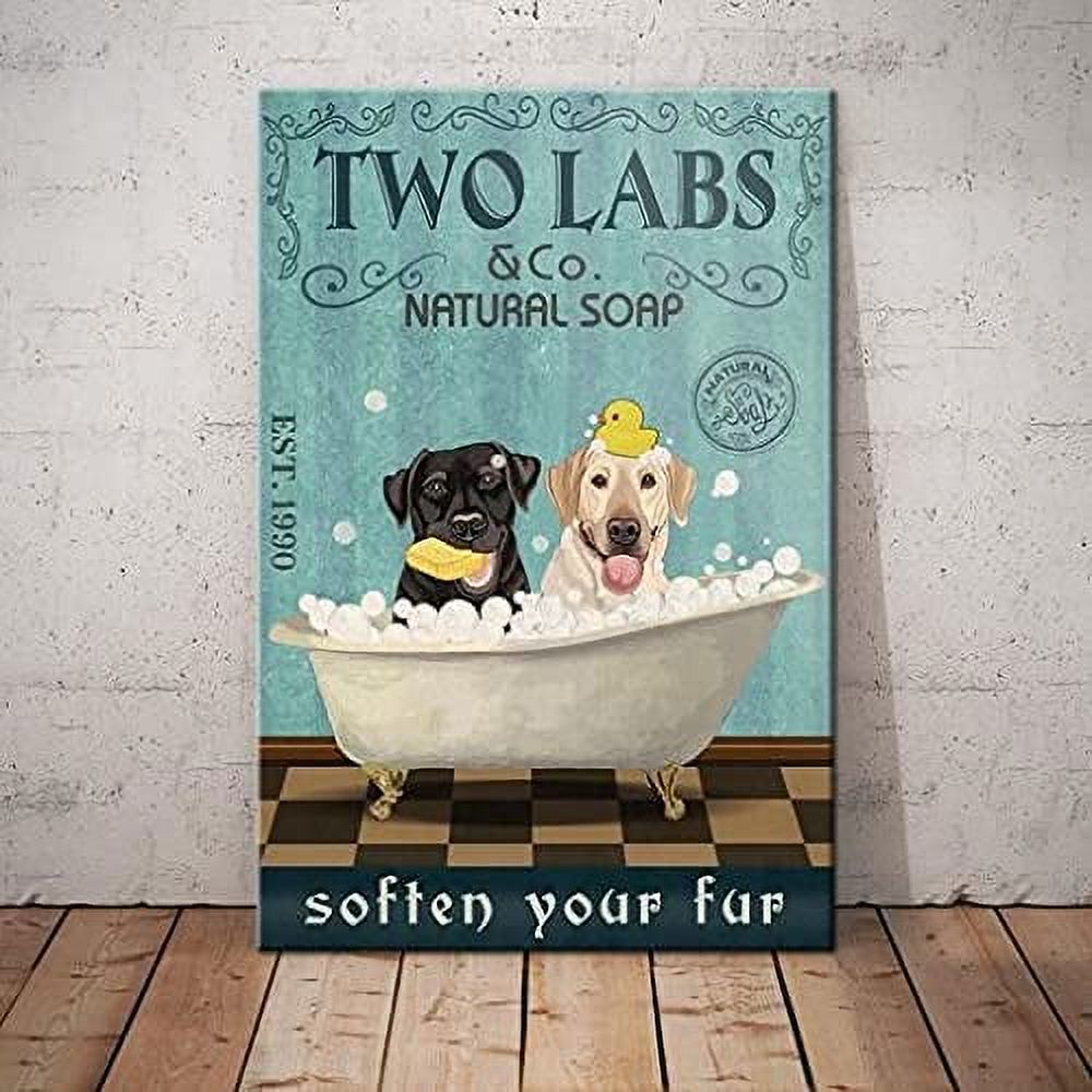 Funny Labrador Retriever Dog Two Labs Natural Soap Soften Your Fur