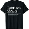 thumbnail image 1 of Funny Lacrosse Goalie Quote Definition Men Woman Kids T-Shirt Black Large, 1 of 4