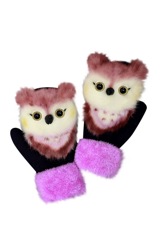 Funny Ladies Winter Animal Gloves Cartoon Cute Plus Thickened Warm Gloves For Kids