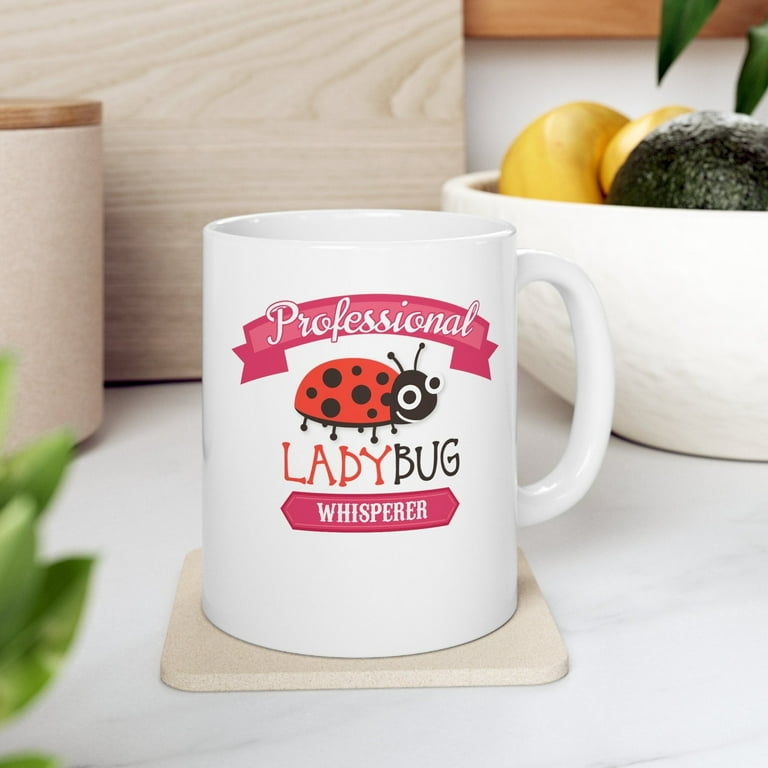 Ladybug 11 oz Coffee Mug - Funny Insect Lover Gift White Ceramic -  Walmart.com