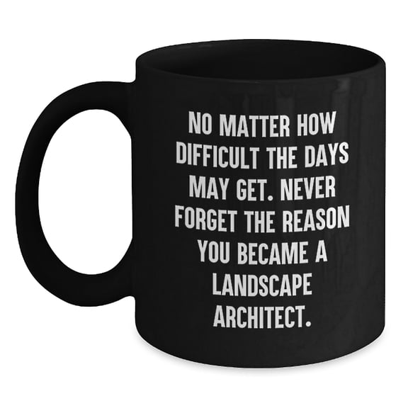 Funny Landscape Architect Black Coffee Mug Gifts from Friends to Coworkers on Valentine's