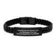 thumbnail image 1 of Funny Landscape Architect Gifts, Interlaced Leather Bracelet for Graduation from Friends, 'I'm Not Arguing. I'm Just Explaining Why I'm Right.' Quote, Gifts for Landscape Architects, Men or Women, 1 of 6