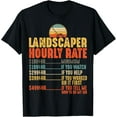 thumbnail image 1 of Funny Landscaper Hourly Rate Lawnmower Gardener Lawn Mowing T-Shirt, 1 of 3