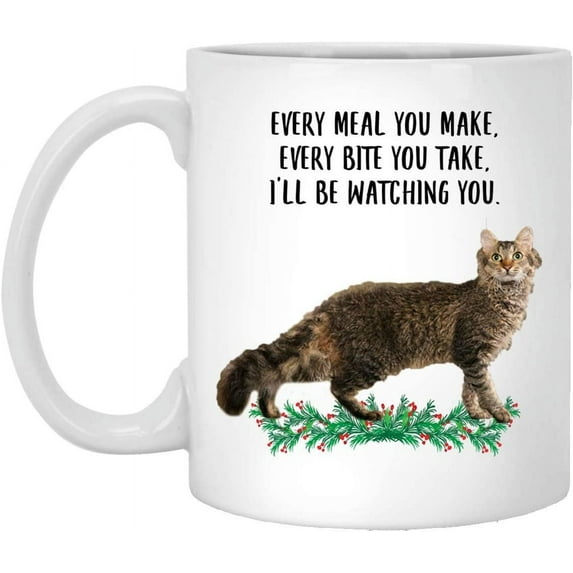 Funny Lapern Cat Tabby Gifts For Women Mother's Day 2022 Every Meal You Make Every Bite You Take Coffee Mug Ceramic Cup White 11oz
