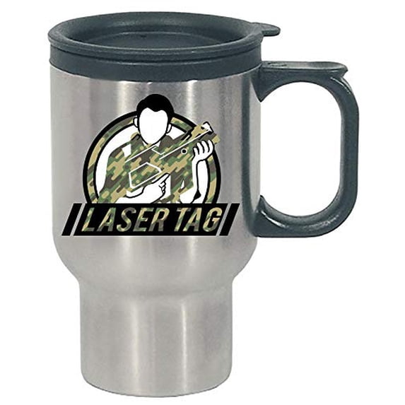 Funny Laser Tag - Game Team Players Strategy Rules Humor - Stainless Steel Travel Mug