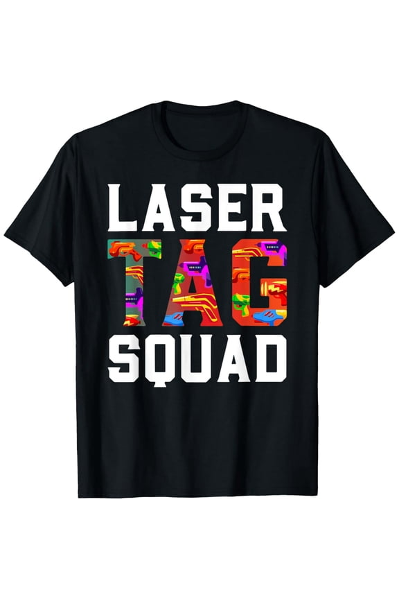 Funny Laser Tag Squad Gamer Cotton Short Sleeve Graphic Tee