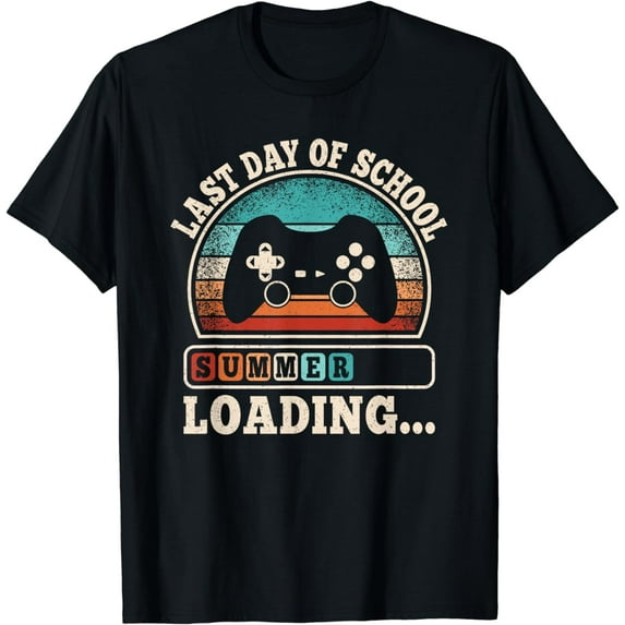 Funny Last Day Of School Gaming Teacher Student Boys Kids T-Shirt