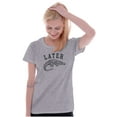 thumbnail image 1 of Funny Later Alligator Animal Pun Womens Slim Fit Graphic Tee Brisco Brands L, 1 of 6