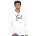 thumbnail image 1 of Funny Later Alligator Animal Pun Zip Up Hoodie Men's Women's Brisco Brands S, 1 of 6